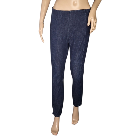 Anthropologie Pilcro High Rise Denim Leggings Jeans Size 30 Dark Wash - Picture 1 of 5